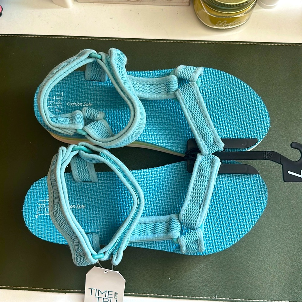 Time and Tru blue sandals